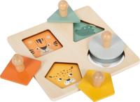 Montessori-vormen en -motieven baby puzzel small foot meerkleurig - thumbnail