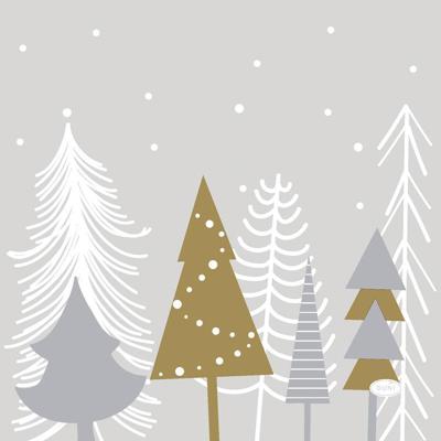 Duni servetten winter trees 33x33cm