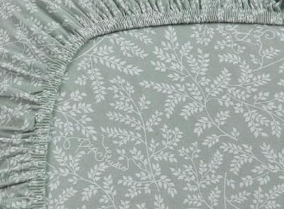 Pip Studio Pip Studio Leafy Hoeslaken - Groen 100 x 200/210/220 cm Hoek hoogte: 30 cm
