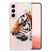 Smartphone hoesje Samsung Galaxy S22 Watercolor Tiger - thumbnail