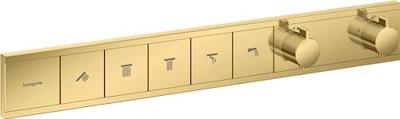 Hansgrohe RainSelect thermostaat inbouw voor 5 functies, Polished Gold Optic