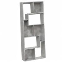 VidaXL Boekenkast 67x24x161 cm bewerkt hout betongrijs - thumbnail