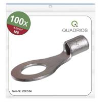 Quadrios 23C514 Ringkabelschoen Dwarsdoorsnede (max.): 6 mm² Schachtdiameter: 8.5 mm Ongeïsoleerd 100 stuk(s) - thumbnail