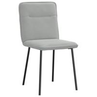 Eetkamerstoelen 2 st fluweel lichtgrijs - thumbnail