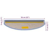 VidaXL Trapmatten zelfklevend 15 st sisal-look 56x17x3 cm blauw - thumbnail