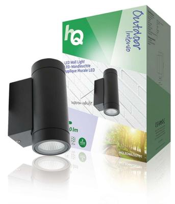 HQ ledwlout01 led wandlamp voor buiten 6 w 190 lm zwart HQ ledwlout01 led wandlamp voor buiten 6 w 190 lm zwart