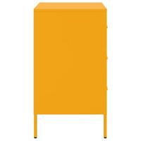 Nachtkastje 36x39x68 cm staal mosterdgeel - thumbnail