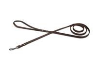 Hondenriem van leer 165cm x 12mm bruin - thumbnail