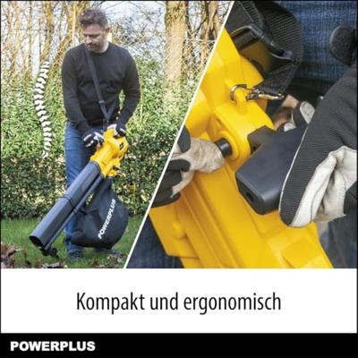 Elektrische bladblazer - POWER PLUS - POWEG4030 - 3300 W - Maximale luchtsnelheid van 250 km/u