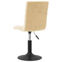 Eetkamerstoelen draaibaar 6 st fluweel crèmekleurig - thumbnail