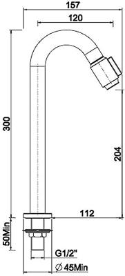 Saqu Essential 2.0 fonteinkraan geborsteld messing