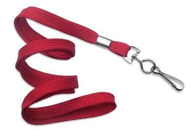 Keycord met metalen haak, br 10mm rood