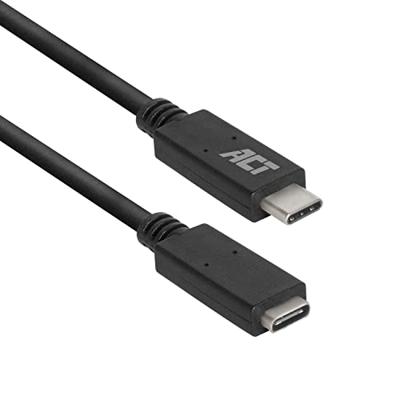 ACT USB 3.2 Gen1 verlengkabel C male - C female 2 meter ACT USB 3.2 Gen1 verlengkabel C male - C female 2 meter