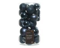 30 onbreekbare kerstballen mixkoker nacht blauw - thumbnail