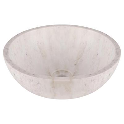 Differnz Marmor waskom - 40x40x15cm - rond - marmer - glans wit 38.010.57 Differnz Marmor waskom - 40x40x15cm - rond - marmer - glans wit 38.010.57