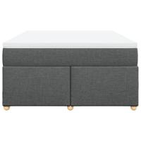 Boxspring met matras stof donkergrijs 140x200 cm - thumbnail
