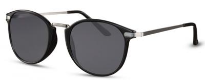 CWI zonnebril unisex panto zwart zilver/smoke (CWI2478) CWI zonnebril unisex panto zwart zilver/smoke (CWI2478)