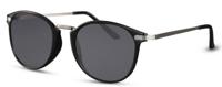 CWI zonnebril unisex panto zwart zilver/smoke (CWI2478) - thumbnail