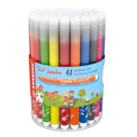 Viltstift stabilo trio jumbo 380 48st assorti - thumbnail