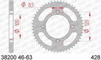 AFAM Chain wheel 428 54z steel silver - thumbnail