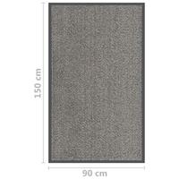 Deurmat getuft 90x150 cm lichtbruin - thumbnail