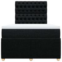 Boxspring met matras stof zwart 120x190 cm - thumbnail