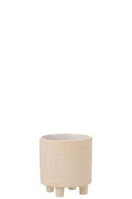 J-Line bloempot Zand - keramiek - beige - small - Ø 15.00 cm
