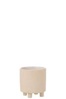 J-Line bloempot Zand - keramiek - beige - small - Ø 15.00 cm - thumbnail