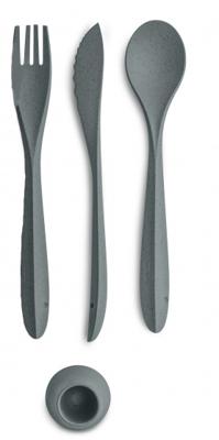 Koziol Bestekset Tulip 22,5 Cm Thermoplast Antraciet 4-delig