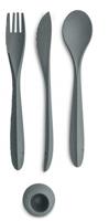 Koziol Bestekset Tulip 22,5 Cm Thermoplast Antraciet 4-delig - thumbnail