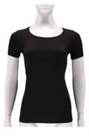 2-pack dames T-shirts bamboe - Zachte ondershirts korte mouw - Diepe Ronde hals - thumbnail