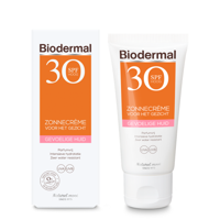 Biodermal Zonnecreme gezicht gevoelige huid SPF30 50 Milliliter - thumbnail
