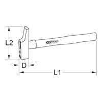 KS Tools 142.2020 1422020 Schrijnwerkershamer 300 g 270 mm 1 stuk(s) - thumbnail