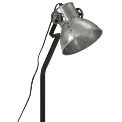 Bureaulamp 25 W E27 17x17x60 cm vintage zilverkleurig