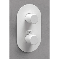 Afdekset Bad Curve voor 2-weg Douchethermostaat Powder White - thumbnail