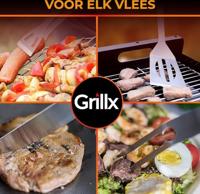 GrillX BBQ Accessoires Gereedschapset - BBQ Tang, Spatel, Vork, Borstel - Complete Barbecue Tools Set - thumbnail