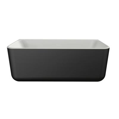 XenZ Half Vrijstaand Bad Guido 160x71x62 cm Solid Surface Zwart XenZ Half Vrijstaand Bad Guido 160x71x62 cm Solid Surface Zwart