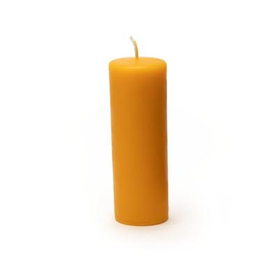 Glad afgewerkte bijenwas stompkaars Ø4.8 x 14 cm - 1 kaars