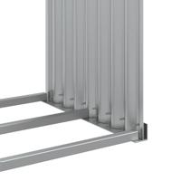 Haardhoutopslag 120x45x100 cm gegalvaniseerd staal zilverkleur - thumbnail