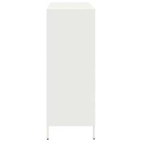 Hoge kast 101,5x39x103,5 cm staal wit - thumbnail