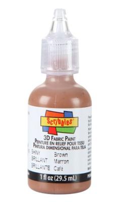 Scribbles • 3d textielverf glanzend 29,5ml bruin