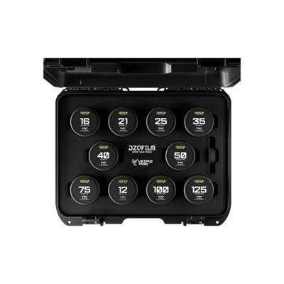 DZOFilm Vespid Prime Cine 10-Lens Kit - 21/25/35/40/50/75/100/125mm T2.1 + 12/16mm T2.8