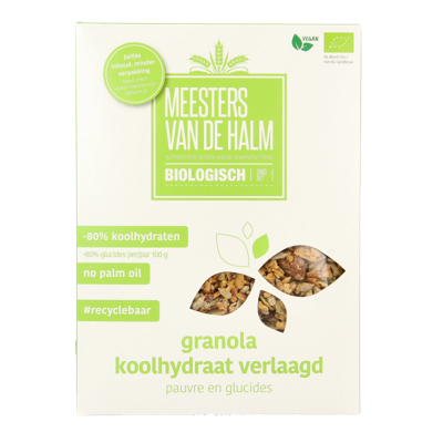 Granola koolhydraat verlaagd bio 350 Gram Granola koolhydraat verlaagd bio 350 Gram