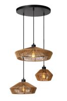 Lucide YUNKAI - Hanglamp - Ø 60 cm - 3xE27 - Naturel - thumbnail