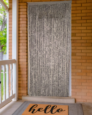 Kattenstaart vliegengordijn 90x220 grijs gevlamd