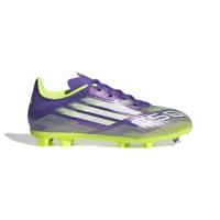 adidas F50 League Gras / Kunstgras Voetbalschoenen (MG) Kids Paars Wit Neongeel - thumbnail