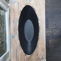 Mica Decorations Bloempot - goudkleurig - boot schaal - 48x15cm - thumbnail