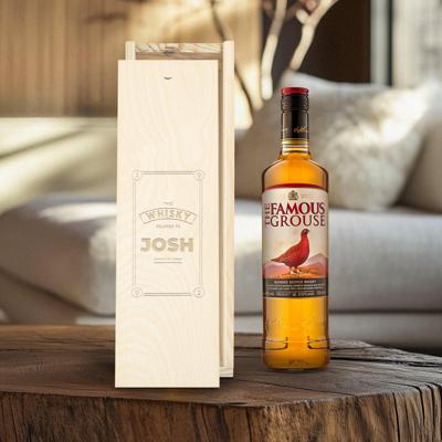 Whisky in gegraveerde kist - The Famous Grouse Whisky in gegraveerde kist - The Famous Grouse