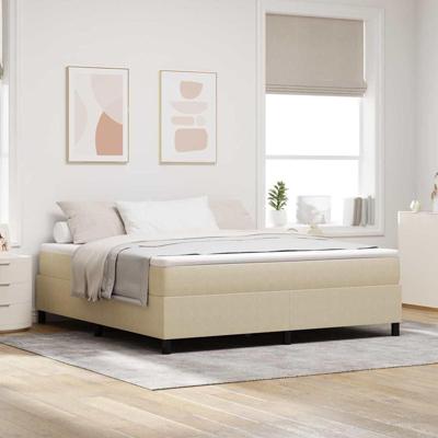 Boxspring bed Grijs groen 180 x 200 cm Katoenen stof