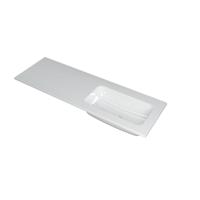 INK Faktor Wastafel Polystone Rechts Zonder Kraangat - 1400x450x15 mm - Glans Wit - thumbnail